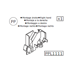 GUIDE COULISSANT PORTE DROITE